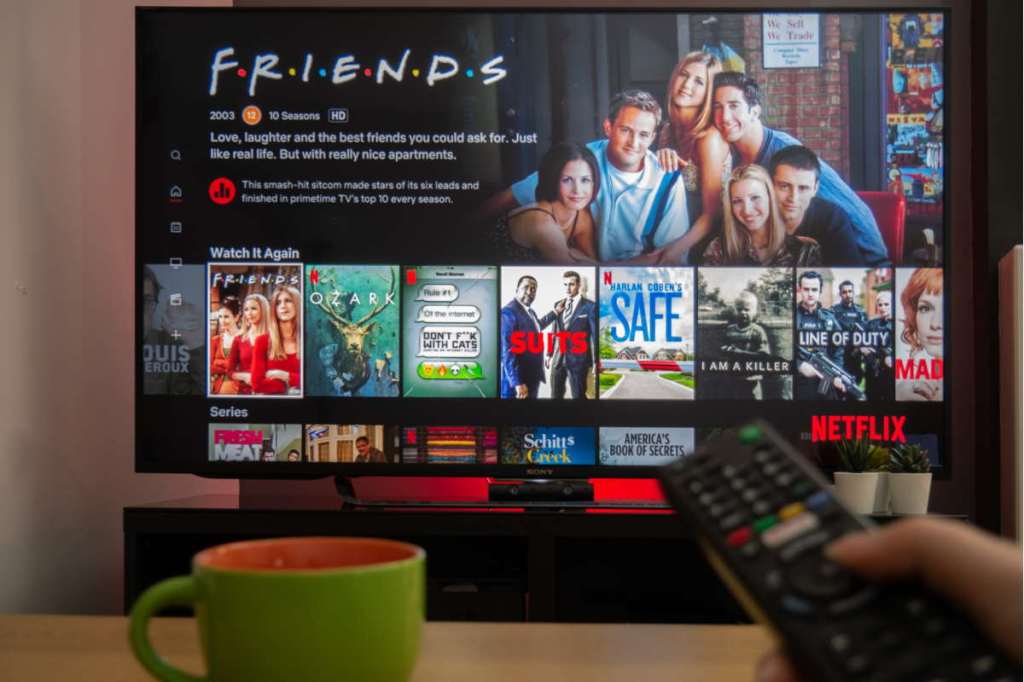 Homepage Netflix su una TV