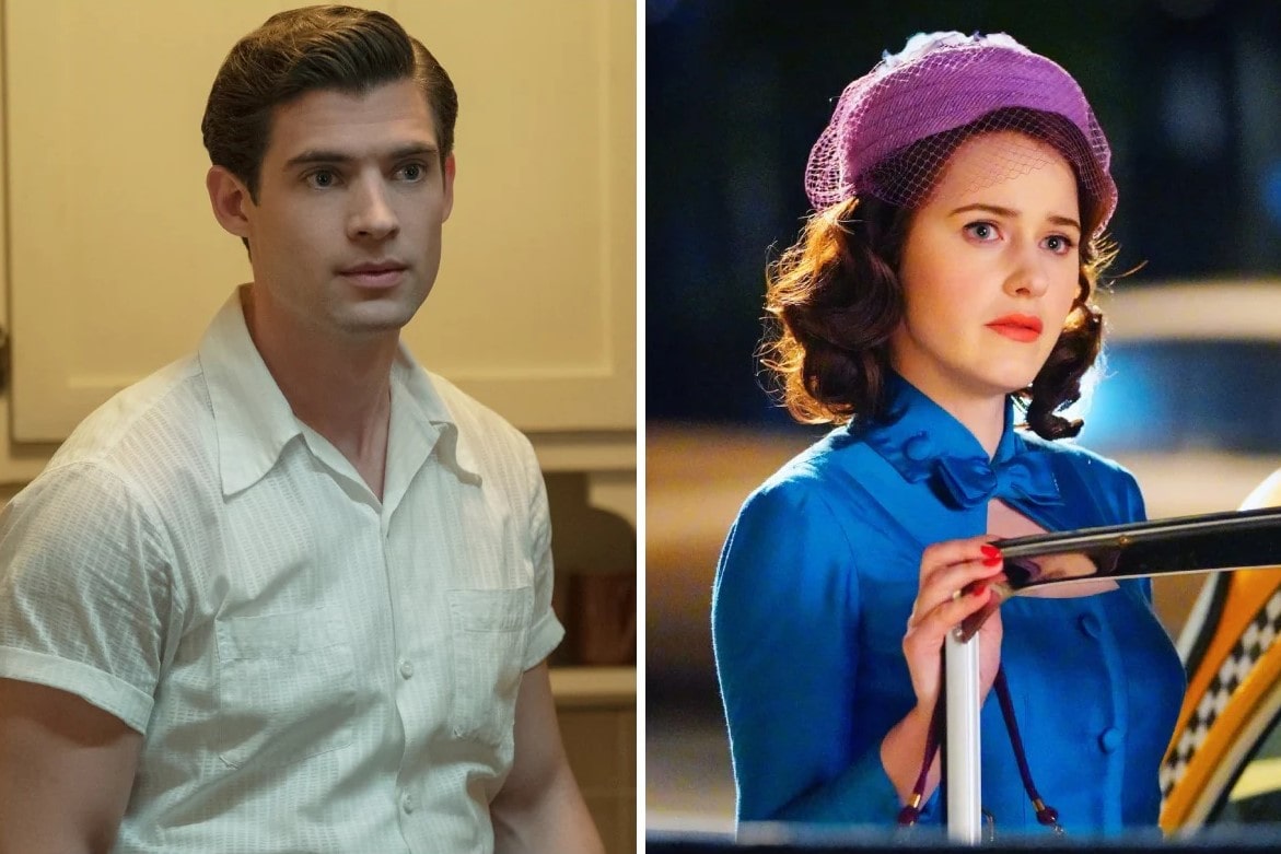 Primi piani di David Corenswet e Rachel Brosnahan 