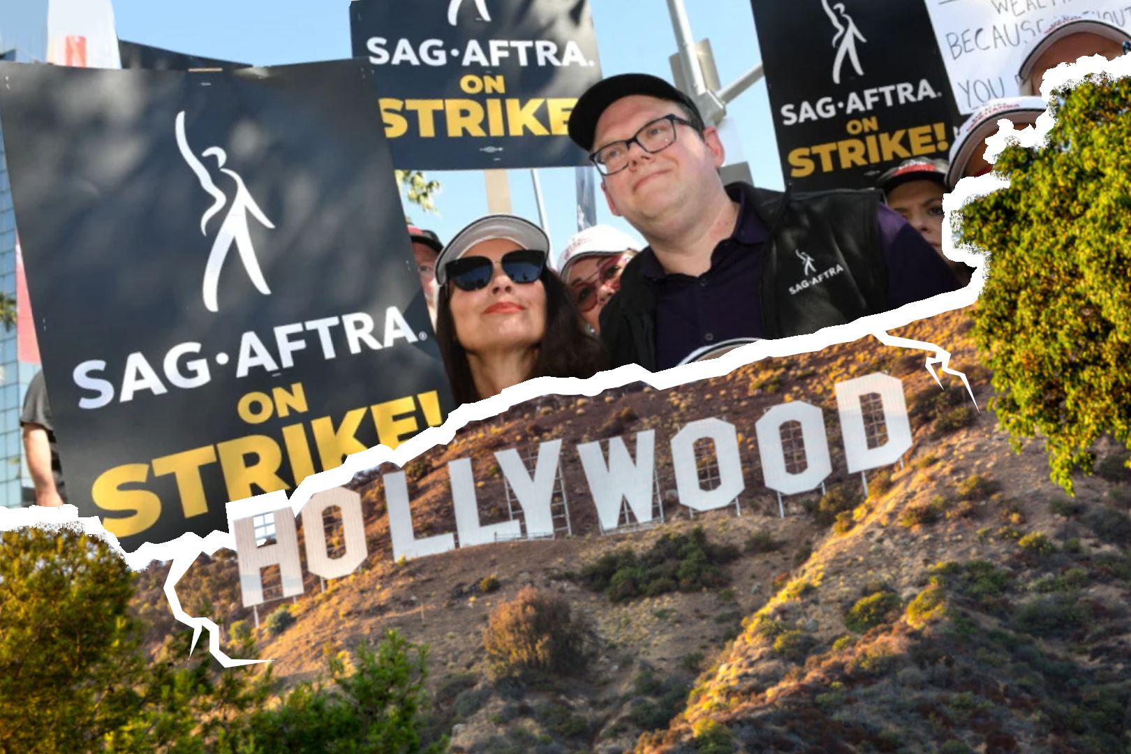 Dirigenti del sindacato SAG scioperano ad Hollywood